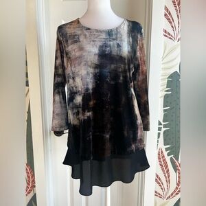 Karen Kane Artistic Black and Brown Tunic